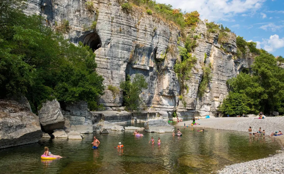 Rivieren en zwemmen in de Ardèche
