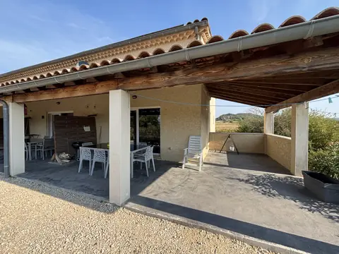 Overzicht van het terras van vakantiewoning 3